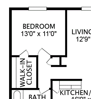 1 BR 1 BATH LARGE